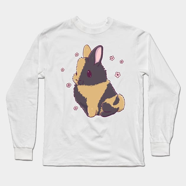 Harlequin Rabbit Long Sleeve T-Shirt by tigrecotone